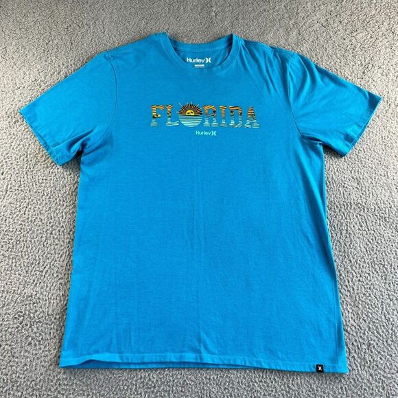 Hurley Other - New‎ Hurley T Shirt Mens Large Blue Florida Beach Casual Outdoor Travel Surf
